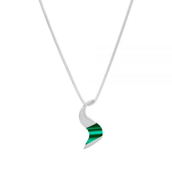 Silver Malachite Pendant