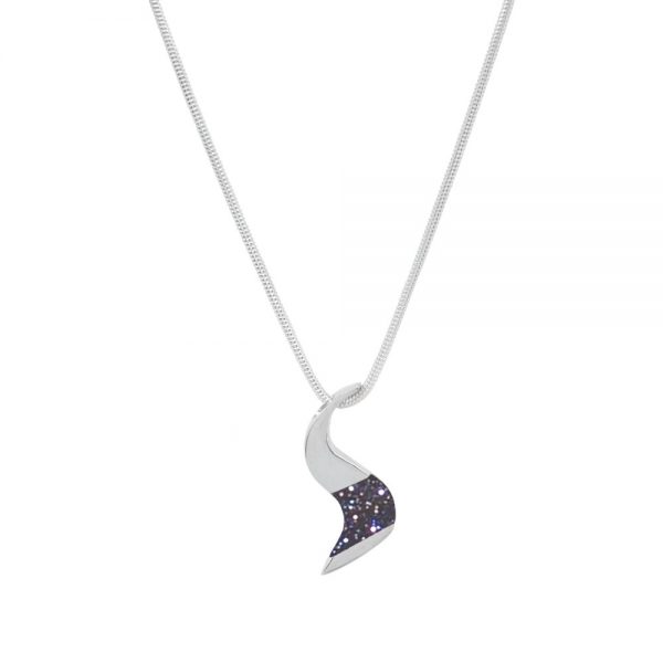 White Gold Blue Goldstone Pendant