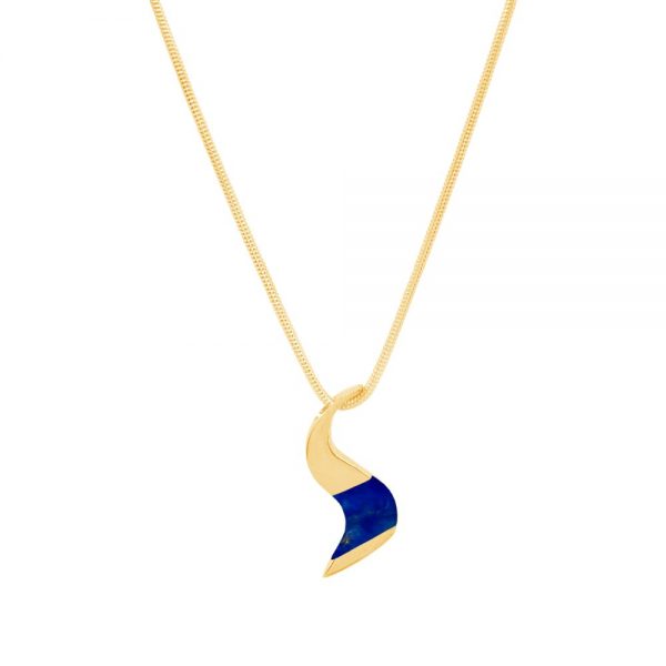 Yellow Gold Lapis Pendant