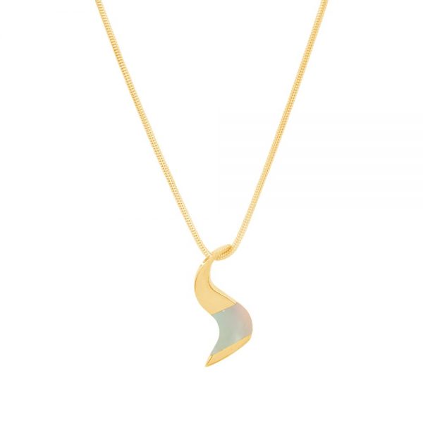 Yellow Gold Mother of Pearl Pendant