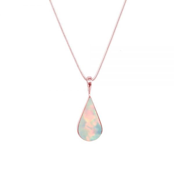 Rose Gold Opalite Sun Ice Pendant