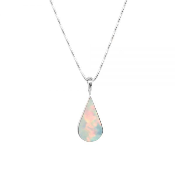 Silver Opalite Sun Ice Pendant