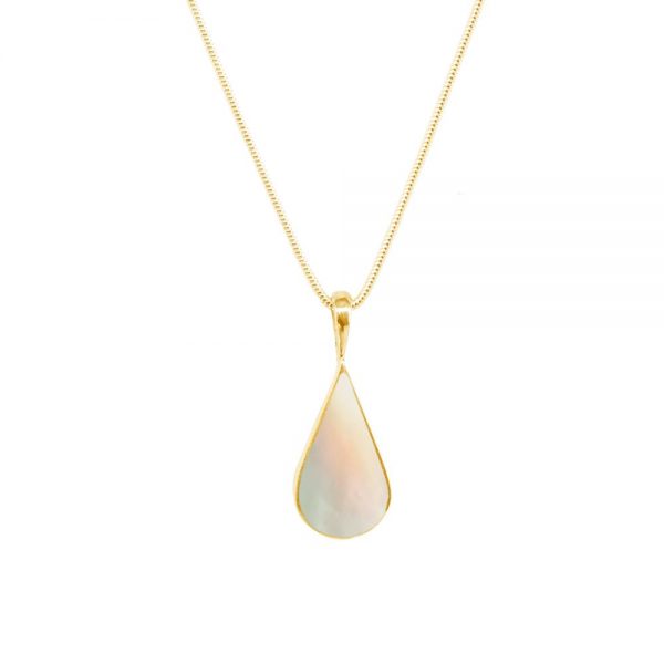 Yellow Gold Mother of Pearl Pendant