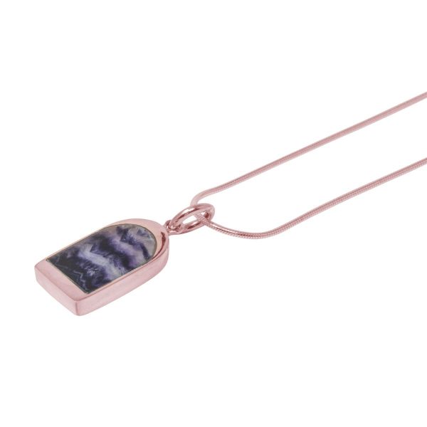 Rose Gold Blue John Pendant