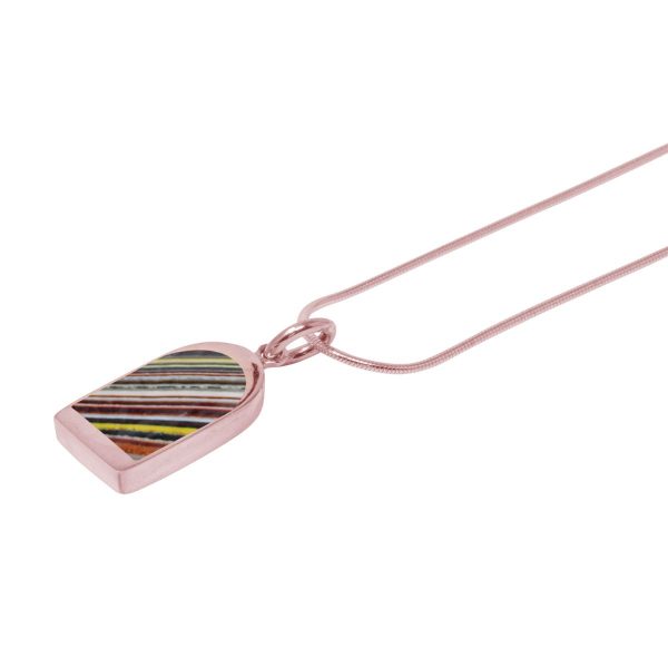 Rose Gold Fordite Pendant