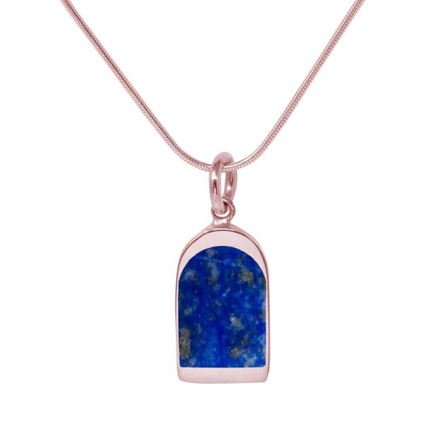 Rose Gold Lapis Pendant