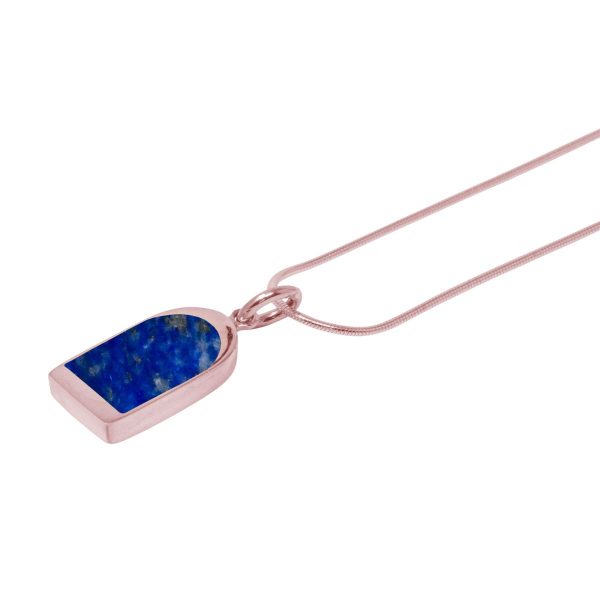 Rose Gold Lapis Pendant