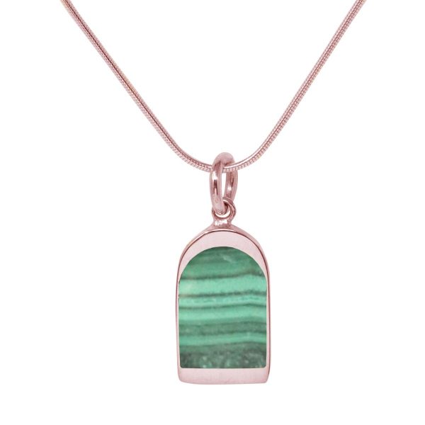 Rose Gold Malachite Pendant