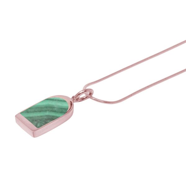 Rose Gold Malachite Pendant