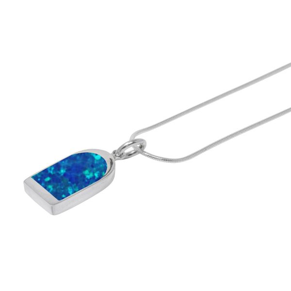 Silver Opalite Cobalt Blue Pendant