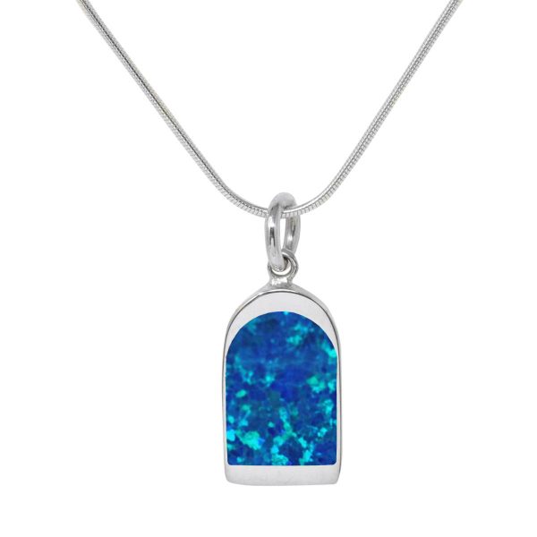 Silver Opalite Cobalt Blue Pendant