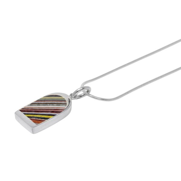 Silver Fordite Pendant