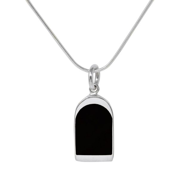 Silver Whitby Jet Pendant