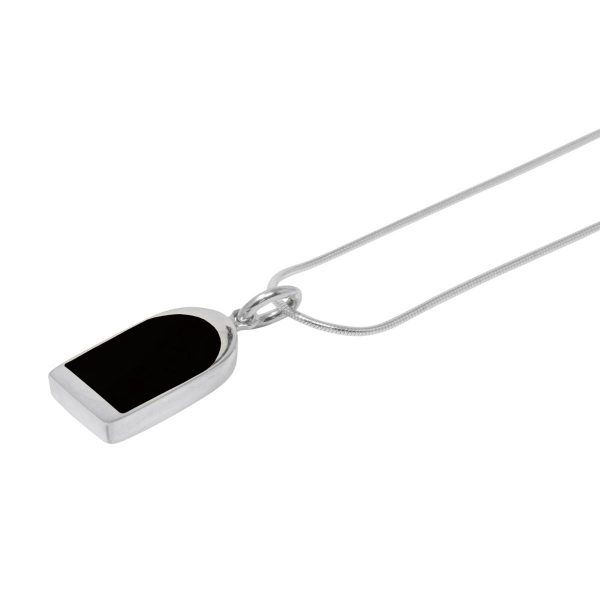 Silver Whitby Jet Pendant