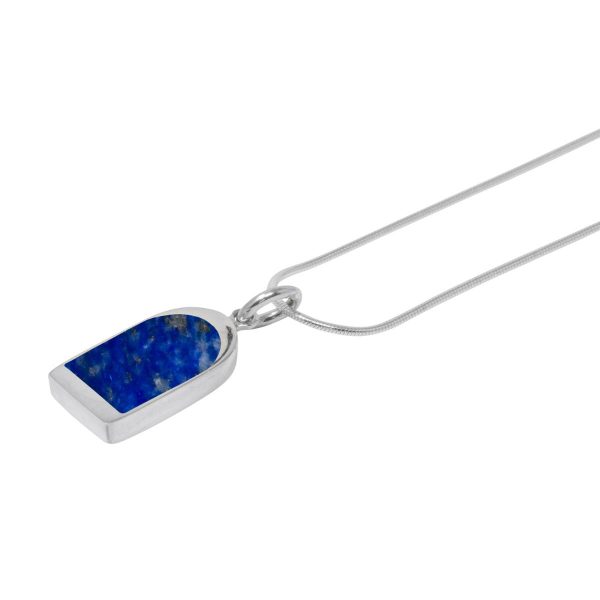 White Gold Lapis Pendant