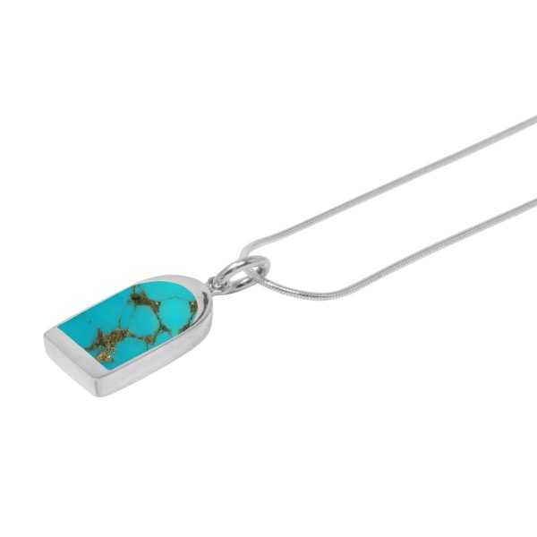 White Gold Turquoise Pendant