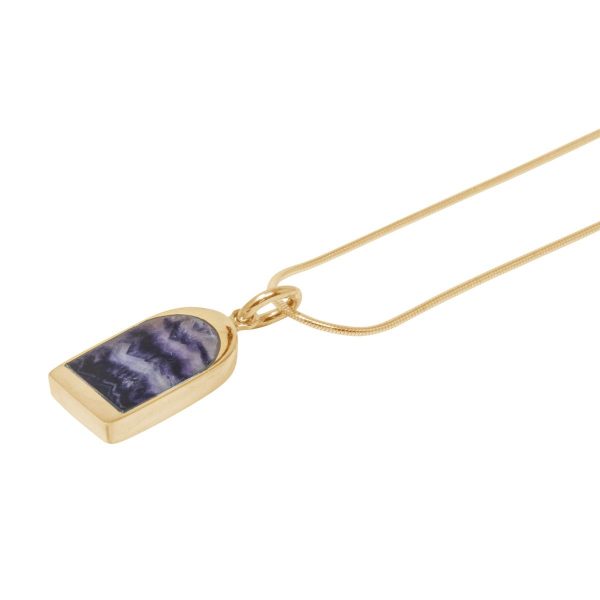 Yellow Gold Blue John Pendant