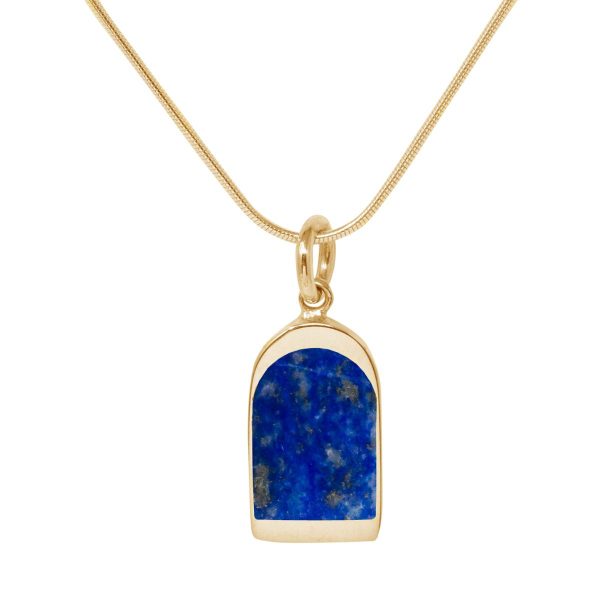 Yellow Gold Lapis Pendant