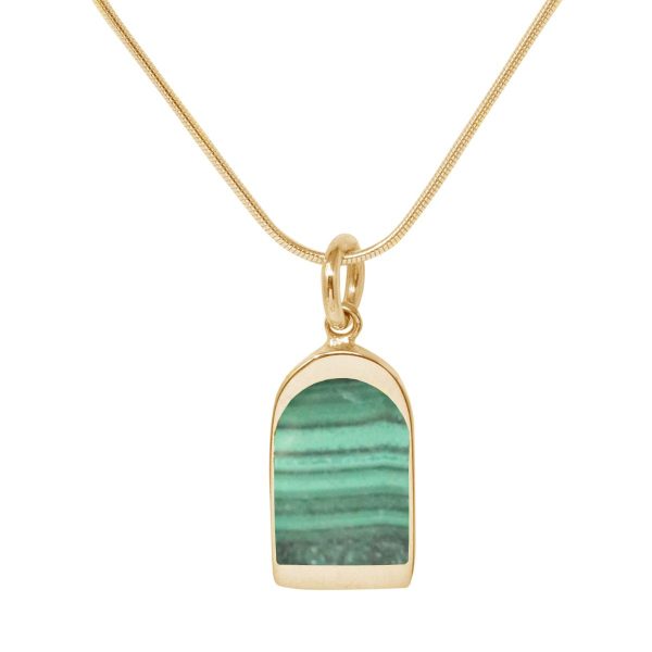 Yellow Gold Malachite Pendant