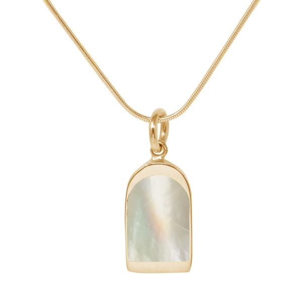 Yellow Gold Mother of Pearl Pendant