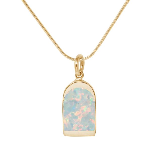 Yellow Gold Opalite Sun Ice Pendant