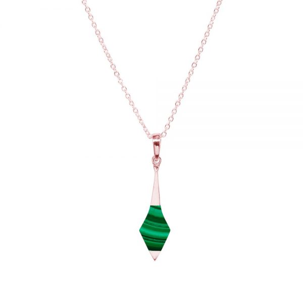 Rose Gold Malachite Pendant