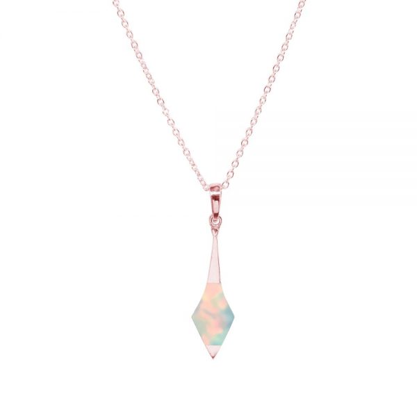 Rose Gold Opalite Sun Ice Pendant