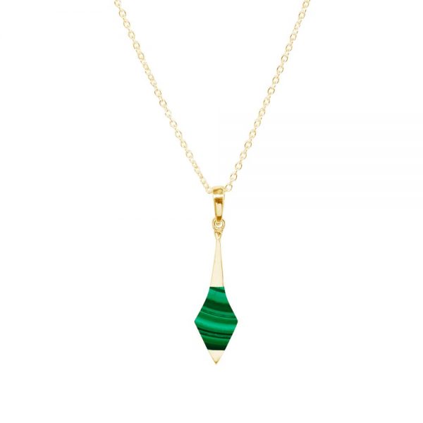 Yellow Gold Malachite Pendant