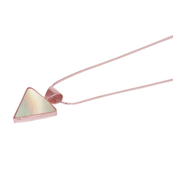 Rose Gold Mother of Pearl Triangular Pendant