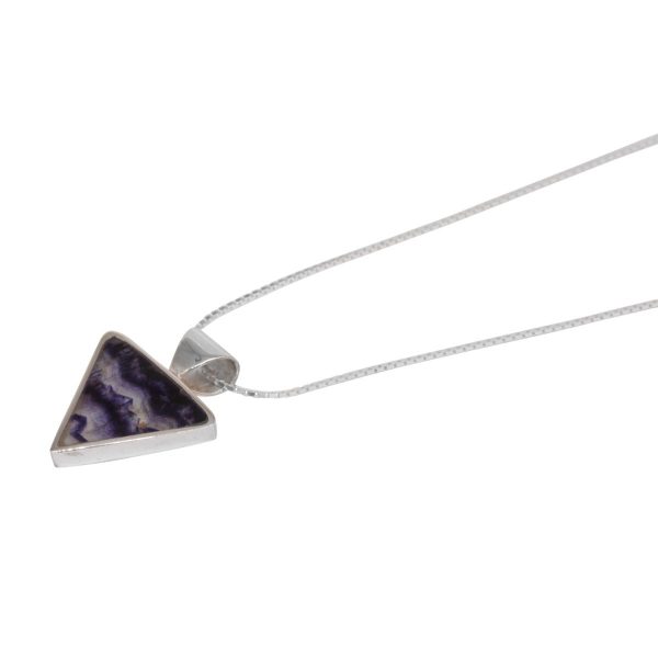 Silver Blue John Triangular Pendant