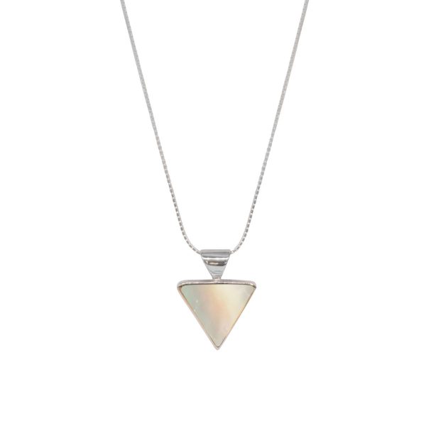 Silver Mother of Pearl Triangular Pendant