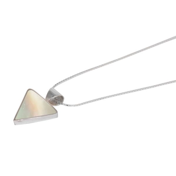 Silver Mother of Pearl Triangular Pendant