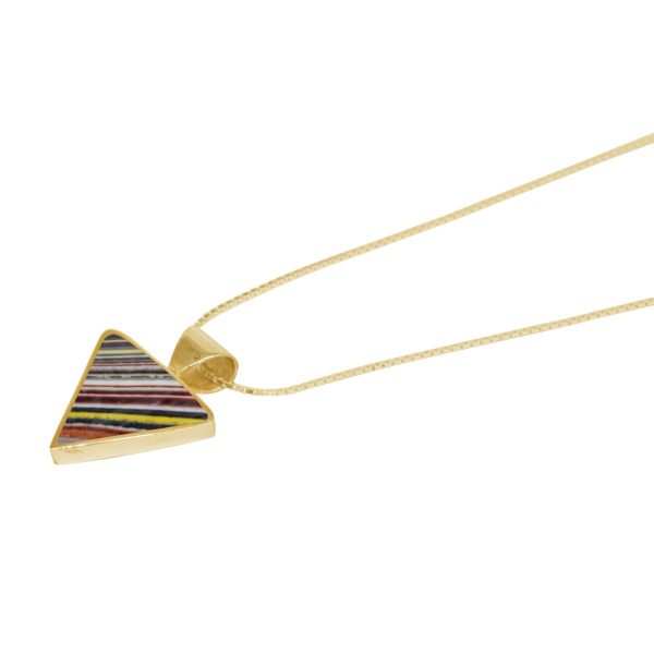 Yellow Gold Foridte Triangular Pendant