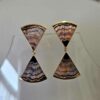Fabulous Double Drop 9ct Gold & Blue John Earrings